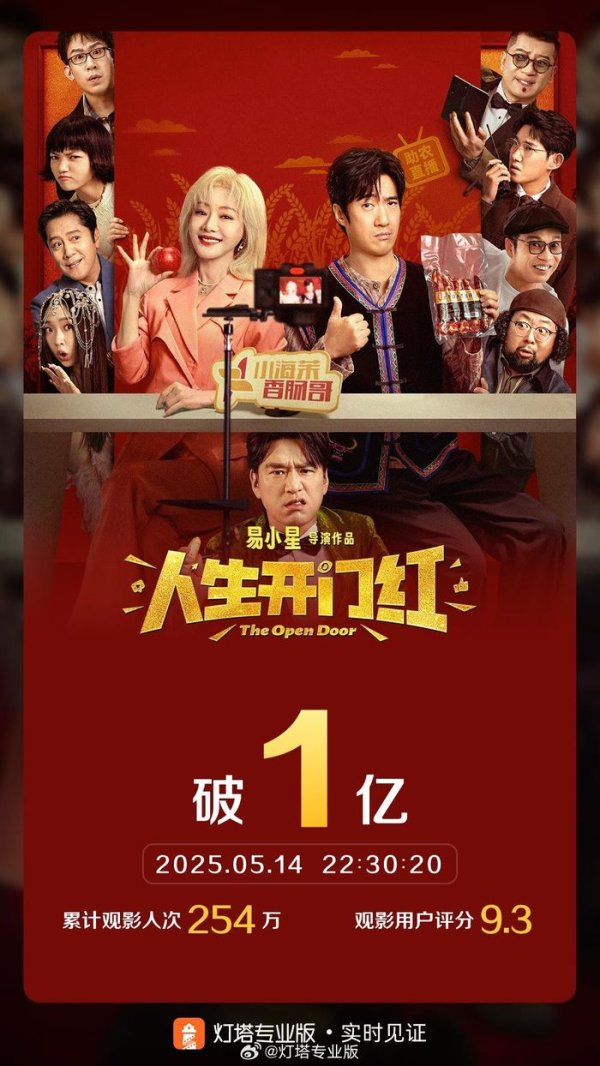 配资平台佣金 电影《人生开门红》票房破亿