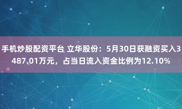 手机炒股配资平台 立华股份：5月30日获融资买入3487.01万元，占当日流入资金比例为12.10%